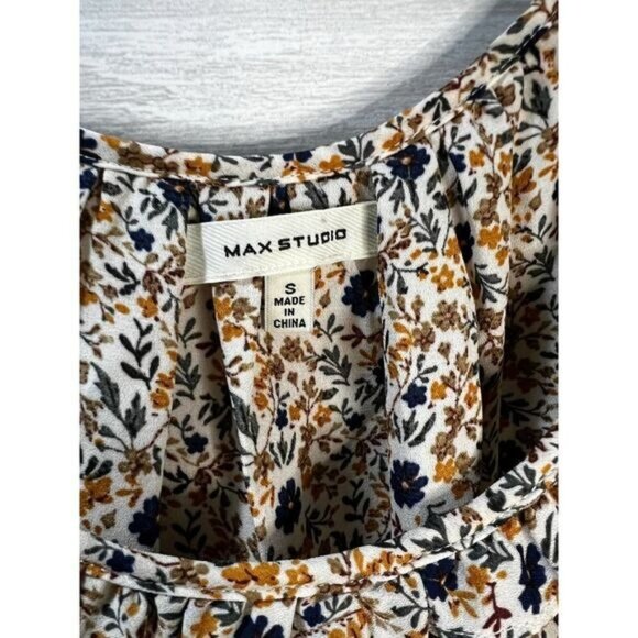 Max Studio Peplum Women Floral Print Top Small NEW - Picture 4 of 7